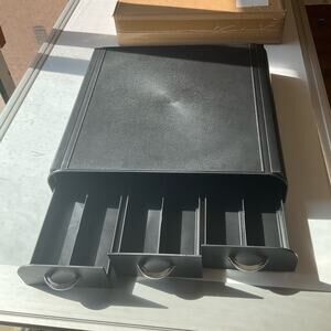 Mind Reader Single Serve Coffee Organizer with 3 Drawers 36 Pod Capacity, Black